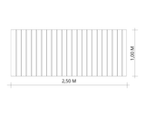 MESA RIPADA FLOWER L X C - 1,00 X 2,50 METROS