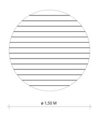 MESA RIPADA Ø 1,50 METROS