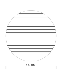 MESA RIPADA Ø 1,60 METROS