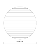 MESA RIPADA Ø 1,60 METROS