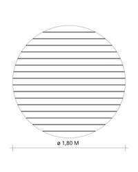 MESA RIPADA Ø 1,80 METROS