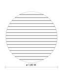 MESA RIPADA Ø 1,80 METROS