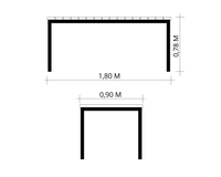 MESA RIPADA FLOWER L X C - 0,90 X 1,80 METROS