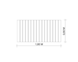 MESA RIPADA FLOWER L X C - 0,90 X 1,80 METROS