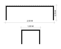 MESA RIPADA FLOWER L X C - 1,00 X 2,50 METROS