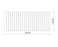 MESA RIPADA FLOWER L X C - 1,00 X 2,50 METROS